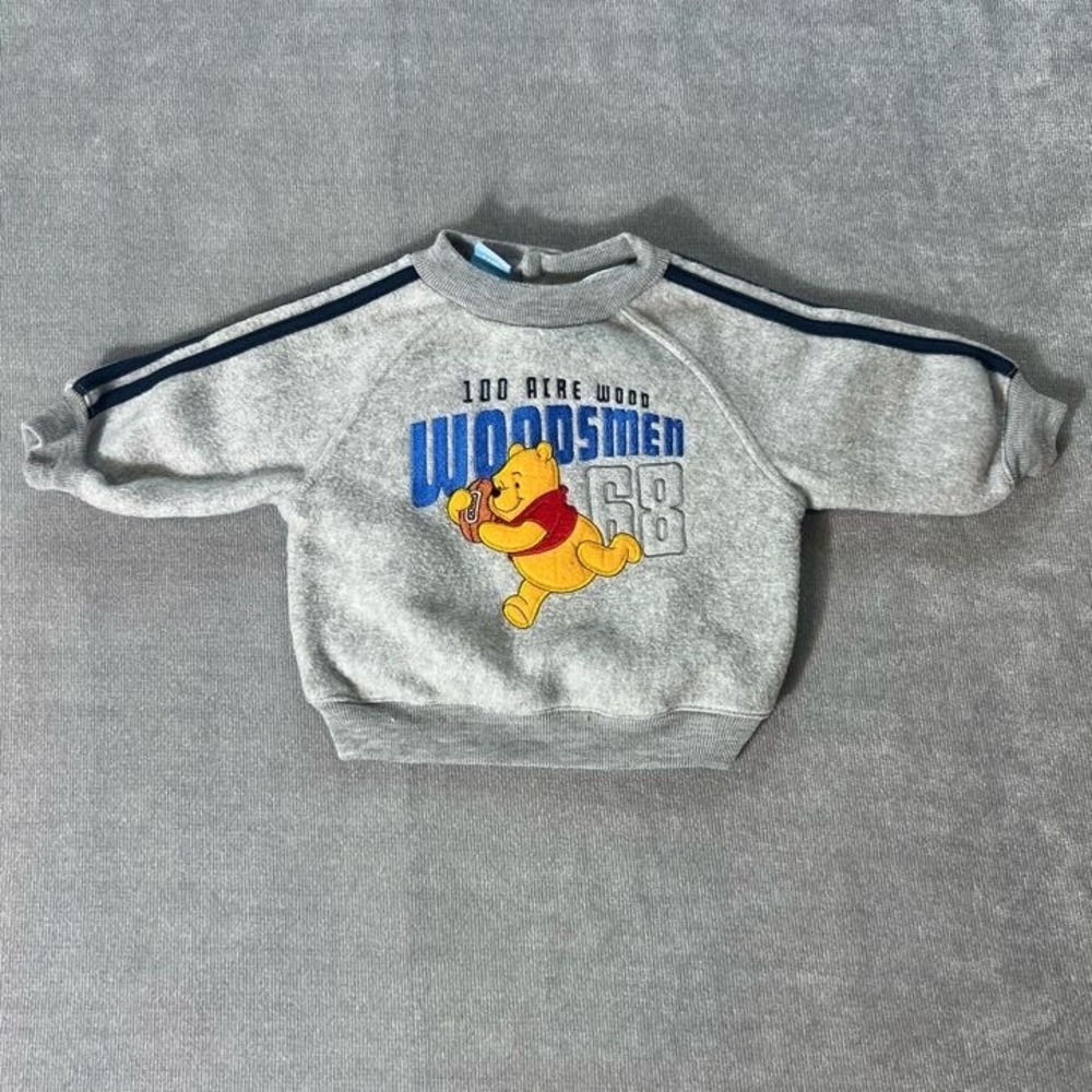 Disney Winnie the Pooh Woodsmen 68 Gray Fleece Sweatshirt Infant 3-6 Months
